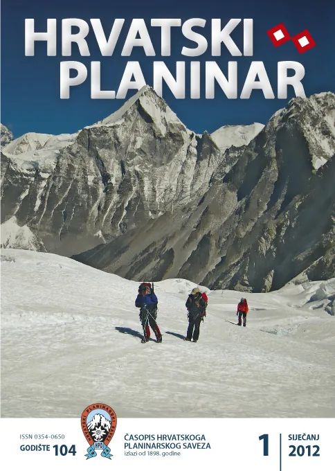 Naslovnica časopisa Hrvatski planinar