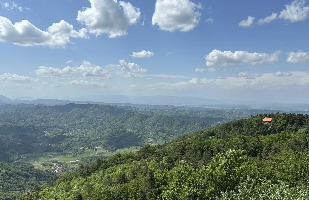 Pogled s Ravne gore prema Hrvatskom zagorju